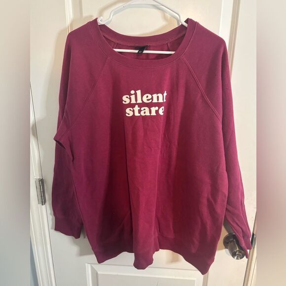 Torrid size 1X Burgundy SWEATSHIRT EUC - Picture 1 of 3